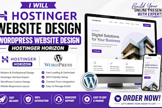 migrate hostinger website design to wordpress website migration