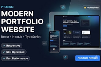 build a modern portfolio website using react