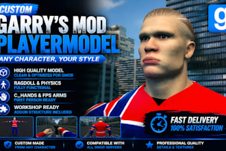 create a custom garrys mod playermodel with your favorite character in 1 day