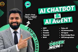 build ai chatbot, ai agent, gpt, claude and openai chatbot solution