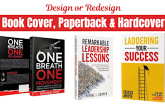 design redesign self help ebook front cover, dust jacket, paperback for KDP
