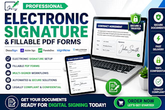 create docusign, adobe sign and pandadoc signature documents