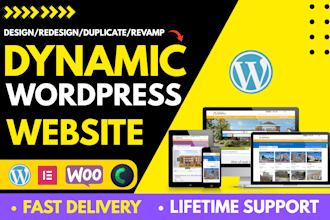 design a dynamic wordpress website with elementor pro