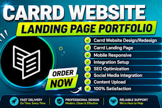 design carrd portfolio landing page SEO ecommerce website fix bugs issues