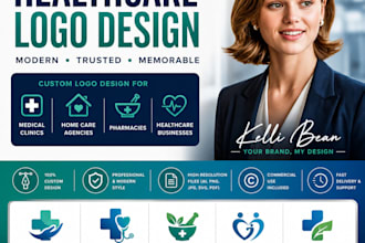 design modern branding for healthcare, medical clinic home care and pharmacy