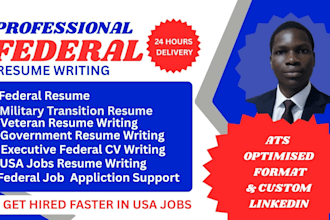create a professional federal resume, physicians and medical officers