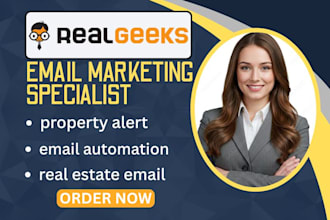 setup real geeks automation property alert email real estate email integration
