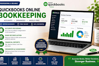 do quick books online, bank reconciliation and data entry