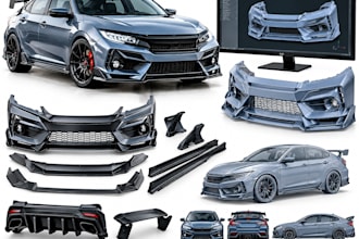 design automotive cad, car modification parts and injection molds