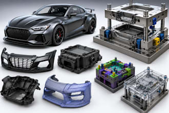 design automotive cad, plastic injection mold, car mold and modification mold