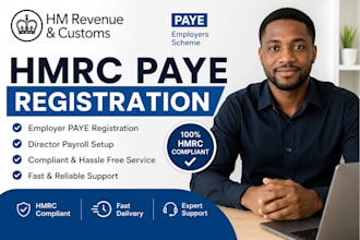 register your UK company for hmrc paye and employer payroll service