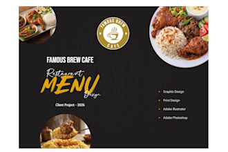 design luxury restaurant and cafe print menus