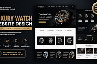 design a luxury watch store in wordpress elementor