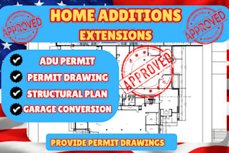 design home extension plans, addition blueprints, deck drawings, renovation plan
