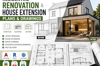 design residential renovation and house extension plans