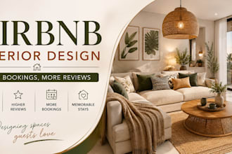 design a luxury airbnb interior with realistic 3d renders