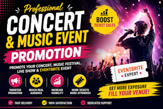 promote your concert, music festival, live show, and eventbrite event