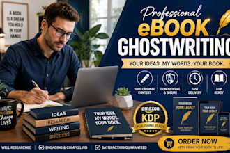 write ebook ghostwrite nonfiction book and kindle ebook professionally