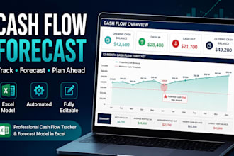 create an excel cash flow tracker and forecast model