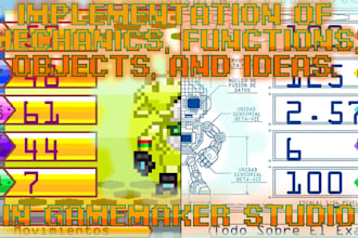 implement features, ideas, and mechanics for your game in gamemaker