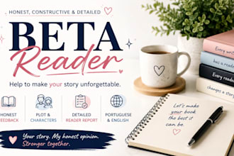 realizar a leitura beta do seu livro com feedback detalhado