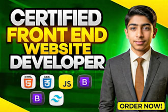 design modern responsive front end website using HTML CSS js
