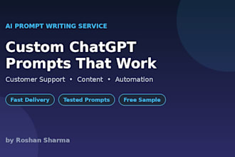write custom chatgpt ai prompts for your business