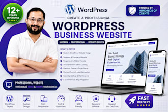 create a professional wordpress business website