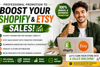 do shopify promotion and etsy promotion to boost sales