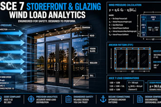 do storefront wind load calculations and glazing anchor bolt design
