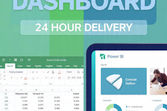 create excel and power bi dashboard with PDF report