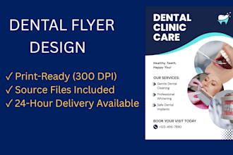 design creative flyers for dental clinics and healthcare