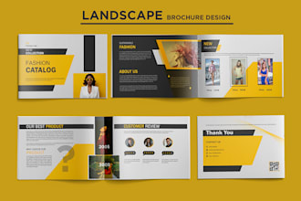 design a modern landscape company profile brochure