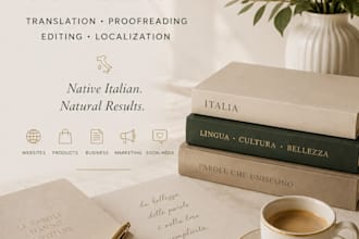 translate proofread and edit english to italian