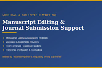 edit and structure your medical or scientific manuscript