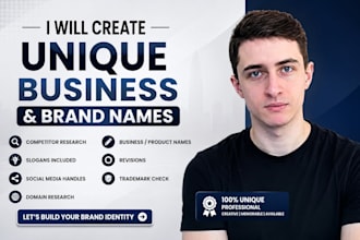 create unique business name brand name memorable name slogan domain catchy name