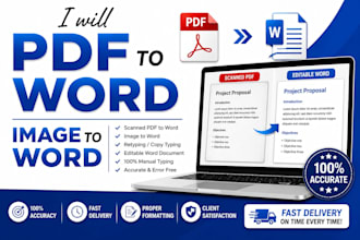 convert scanned PDF or image to editable word document