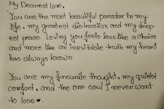 handwrite notes, letters, documents and many more