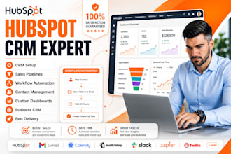 setup hubspot CRM sales pipeline workflows and automation