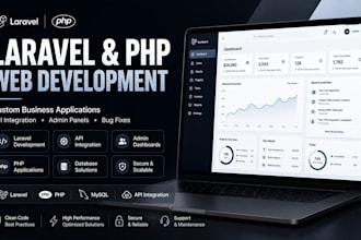 develop laravel and codeigniter PHP web apps, fix bugs and integrate apis