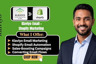 setup, optimize klaviyo email flows, campaigns, shopify klaviyo email marketing