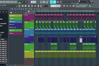 create a professional music production, mix and master