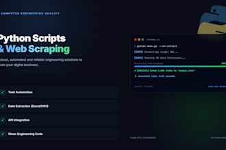 write python scripts for automation and web scraping