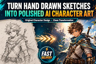turn hand drawn sketches into polished ai character art