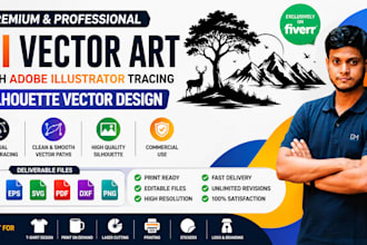 create ai vector tracing and silhouette art