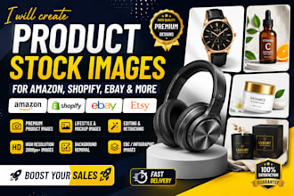 create product stock images for amazon, shopify, ebay etc