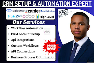 salesmate automation odoo bitrix24 crm gohighlevel jobnimbus zapier integration