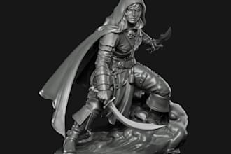 sculpt 3d character model, miniature 3d props 3d action figure, stl 3d printing