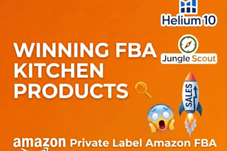 hunt low competition kitchen products for amazon fba private label