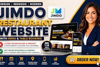 design redesign modern jimdo restaurant website with menu and table booking